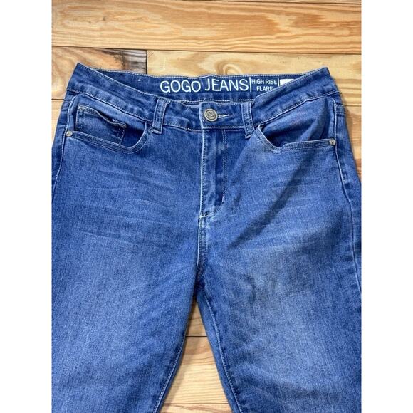 Gogo Jeans USA Juniors Size 9 High Rise Flared Leg Frayed Hem - Picture 3 of 12